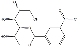 1-O,3-O-(3-Nitrobenzylidene)-D-glucitol Struktur