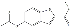 5-アセチルオキシチオナフテン-2-カルボン酸メチル 化学構造式