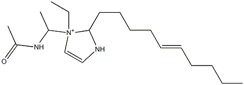 1-[1-(アセチルアミノ)エチル]-2-(5-デセニル)-1-エチル-4-イミダゾリン-1-イウム 化学構造式