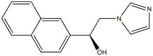 (S)-2-(1H-イミダゾール-1-イル)-1-(2-ナフチル)エタノール 化学構造式