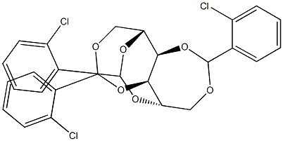 1-O,4-O:2-O,5-O:3-O,6-O-Tris(2-chlorobenzylidene)-D-glucitol Structure