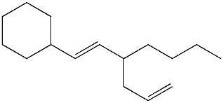(1E)-3-ブチル-1-シクロヘキシル-1,5-ヘキサジエン 化学構造式
