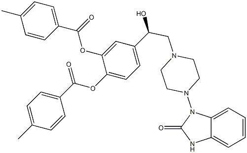 4-[(R)-2-[4-[(2,3-Dihydro-2-oxo-1H-benzimidazol)-1-yl]-1-piperazinyl]-1-hydroxyethyl]-1,2-phenylenebis(4-methylbenzoate)