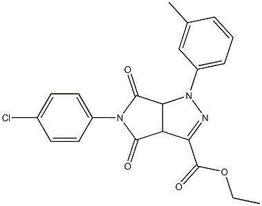 1,3a,4,5,6,6a-Hexahydro-4,6-dioxo-5-(4-chlorophenyl)-1-(3-methylphenyl)pyrrolo[3,4-c]pyrazole-3-carboxylic acid ethyl ester Structure