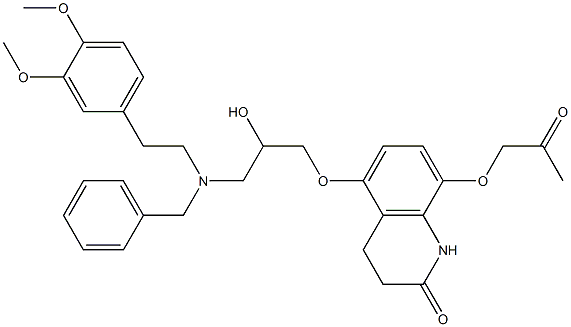 8-Acetonyloxy-5-[3-[N-benzyl-N-(3,4-dimethoxyphenethyl)amino]-2-hydroxypropoxy]-3,4-dihydro-2(1H)-quinolinone