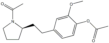 (2S)-1-Acetyl-2-[2-[4-(acetyloxy)-3-methoxyphenyl]ethyl]pyrrolidine Struktur