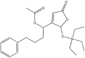 Acetic acid 1-[[2,5-dihydro-5-oxo-2-(triethylsiloxy)furan]-3-yl]-4-phenylbutyl ester Struktur