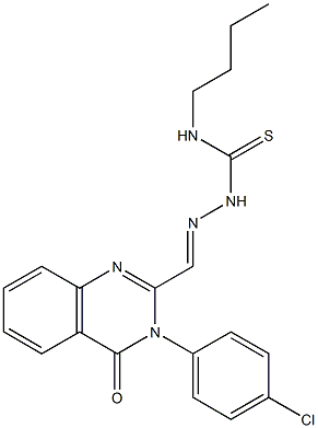 3-(4-Chlorophenyl)-2-[[[butylamino]thiocarbonylamino]iminomethyl]quinazolin-4(3H)-one Struktur