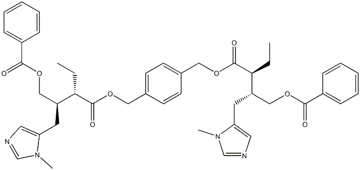 Benzene-1,4-dimethanol bis[(2S,3R)-4-(1-methyl-1H-imidazol-5-yl)-2-ethyl-3-[(benzoyloxy)methyl]butyrate]