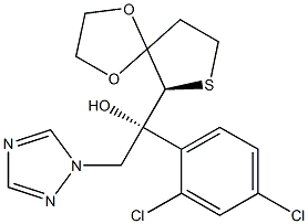 (1R)-1-(2,4-Dichlorophenyl)-1-[(6S)-1,4-dioxa-7-thiaspiro[4.4]nonan-6-yl]-2-(1H-1,2,4-triazol-1-yl)ethanol Struktur