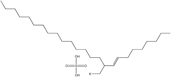 Sulfuric acid 2-(1-nonenyl)heptadecyl=potassium ester salt Structure