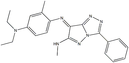 (7E)-7-[[2-Methyl-4-(diethylamino)phenyl]imino]-N-methyl-3-phenyl-7H-pyrazolo[5,1-c]-1,2,4-triazol-6-amine 结构式
