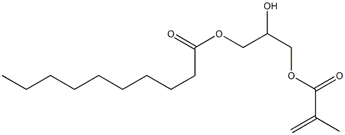 Decanoic acid 2-hydroxy-3-(methacryloyloxy)propyl ester Structure