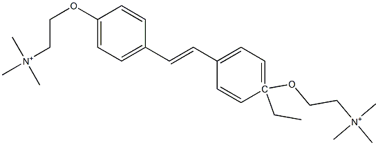 2,2'-[1-Ethyl-1,2-ethenediylbis(p-phenyleneoxy)]bis(N,N,N-trimethylethanaminium) Struktur
