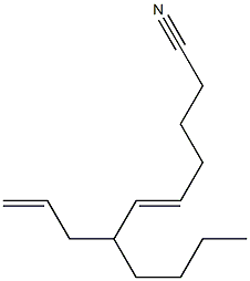 (5E)-7-Butyl-5,9-decadienenitrile Struktur