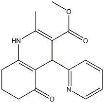 1,4,5,6,7,8-Hexahydro-2-methyl-4-(2-pyridinyl)-5-oxoquinoline-3-carboxylic acid methyl ester Struktur