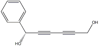 [R,(+)]-1-Phenyl-2,4-hexadiyne-1,6-diol Struktur