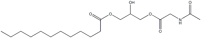 1-[(N-Acetylglycyl)oxy]-2,3-propanediol 3-dodecanoate Struktur