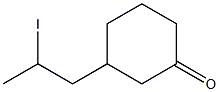 3-(2-Iodopropyl)cyclohexan-1-one,,结构式