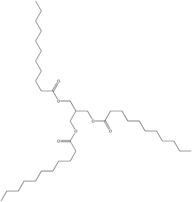 2-[(ウンデカノイルオキシ)メチル]-1,3-プロパンジオールジウンデカノアート 化学構造式