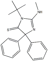 1-(tert-Butyl)-2-methylamino-4,4-diphenyl-2-imidazoline-5-thione Structure