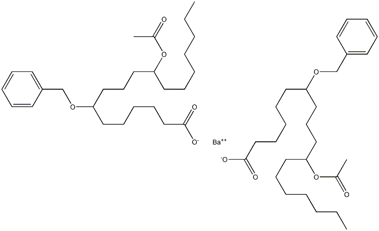 Bis(7-benzyloxy-11-acetyloxystearic acid)barium salt Structure