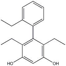 4,6-Diethyl-5-(2-ethylphenyl)benzene-1,3-diol Struktur