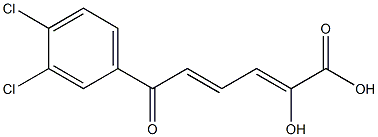 (2Z,4E)-2-Hydroxy-6-(3,4-dichlorophenyl)-6-oxo-2,4-hexadienoic acid 结构式