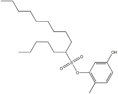 6-ペンタデカンスルホン酸3-ヒドロキシ-6-メチルフェニル 化学構造式