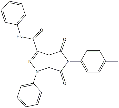 1,3a,4,5,6,6a-Hexahydro-4,6-dioxo-N-phenyl-5-(4-methylphenyl)-1-(phenyl)pyrrolo[3,4-c]pyrazole-3-carboxamide Struktur