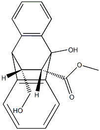 (11R,12R)-9,10-Dihydro-9-hydroxy-12-(hydroxymethyl)-9,10-ethanoanthracene-11-carboxylic acid methyl ester Structure
