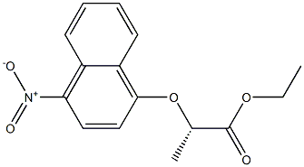 [S,(+)]-2-[(4-Nitro-1-naphtyl)oxy]propionic acid ethyl ester Struktur