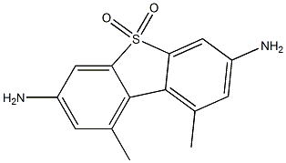 3,7-Diamino-1,9-dimethyldibenzothiophene 5,5-dioxide Structure