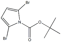 1-(tert-ブトキシカルボニル)-2,5-ジブロモ-1H-ピロール 化学構造式
