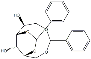 1-O,6-O:2-O,4-O-ジベンジリデン-L-グルシトール 化学構造式