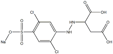 2-[2-[2,5-Dichloro-4-(sodiosulfo)phenyl]hydrazino]succinic acid 结构式