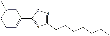 3-Heptyl-5-[(1,2,5,6-tetrahydro-1-methylpyridin)-3-yl]-1,2,4-oxadiazole 结构式