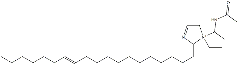 1-[1-(Acetylamino)ethyl]-1-ethyl-2-(12-nonadecenyl)-3-imidazoline-1-ium Structure