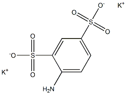 4-アミノ-1,3-ベンゼンジスルホン酸ジカリウム 化学構造式