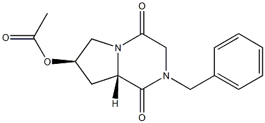 (6S,8R)-4-Benzyl-8-acetyloxy-1,4-diazabicyclo[4.3.0]nonane-2,5-dione|