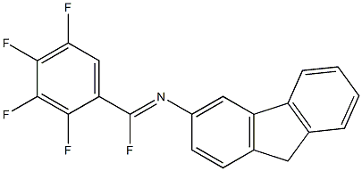 3-(Pentafluorophenylmethyleneamino)-9H-fluorene Struktur