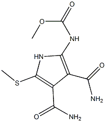 2-[(Methoxycarbonyl)amino]-5-[methylthio]-1H-pyrrole-3,4-dicarboxamide
