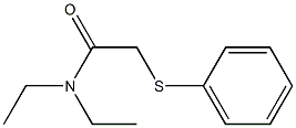 2-(フェニル)チオ-N,N-ジエチルアセトアミド 化学構造式