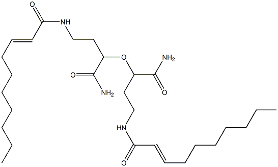 2-[[(2E)-2-デセノイル]アミノ]エチル(カルバモイルメチル)エーテル 化学構造式