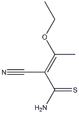 (E)-2-Cyano-3-ethoxy-2-butene-1-thioamide Struktur