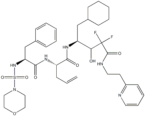 (4S)-4-[(S)-2-(N-Morpholinosulfonyl-L-phenylalanylamino)-4-pentenoylamino]-5-cyclohexyl-2,2-difluoro-3-hydroxy-N-[2-(2-pyridinyl)ethyl]pentanamide
