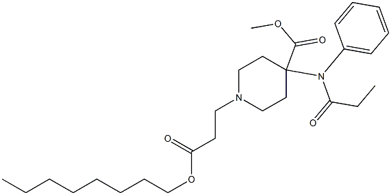 4-Methoxycarbonyl-4-(N-phenyl-N-propanoylamino)piperidine-1-propionic acid octyl ester