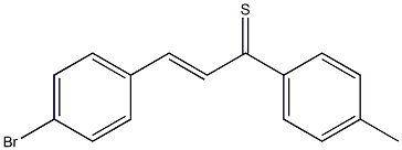 (E)-4-ブロモ-4'-メチルチオカルコン 化学構造式