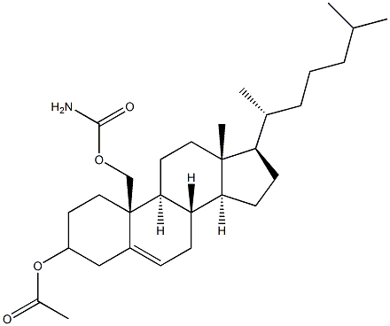19-(Carbamoyloxy)-3-acetoxycholest-5-ene Structure