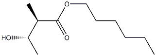 (2R,3S)-2-Methyl-3-hydroxybutyric acid hexyl ester Struktur